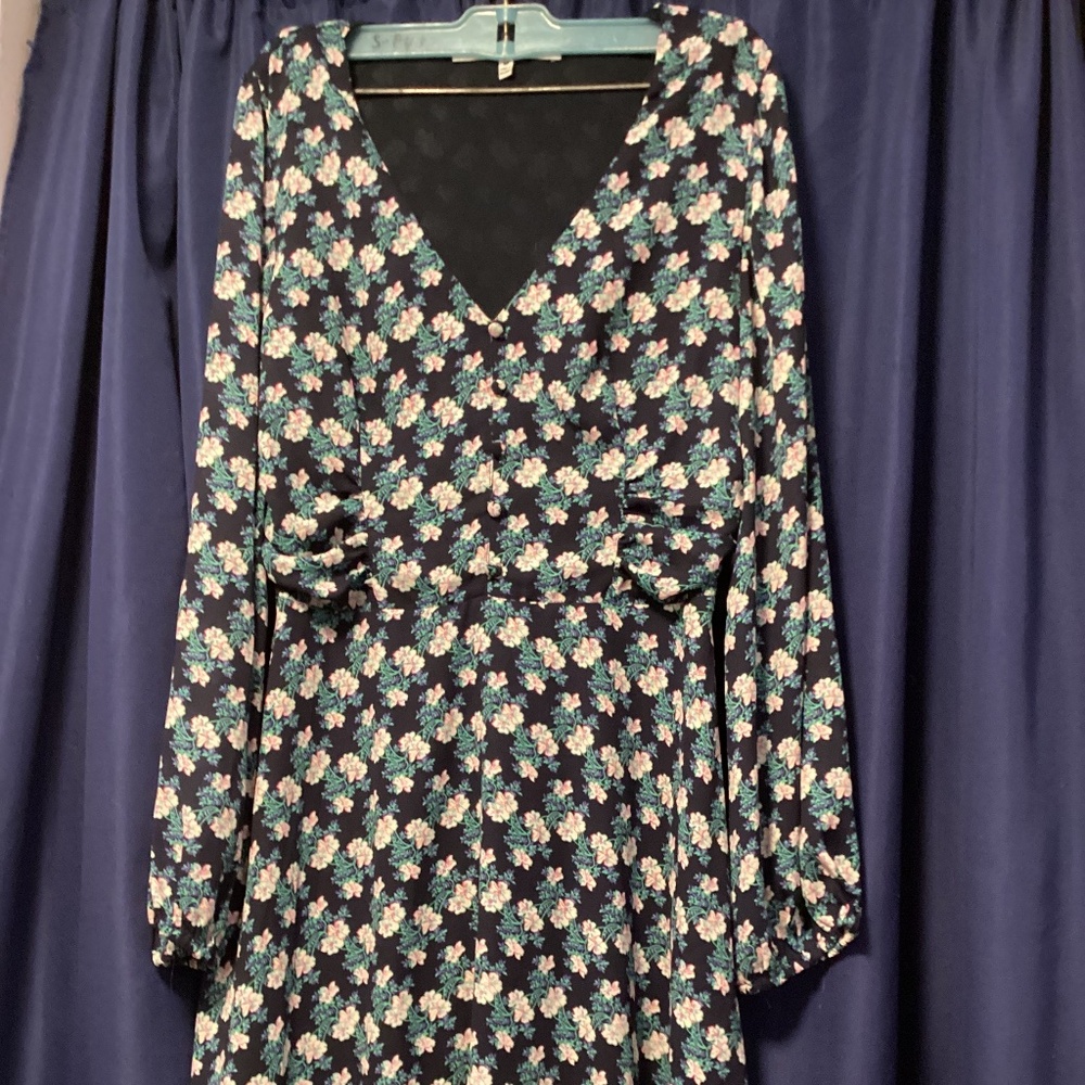 Blue floral dress